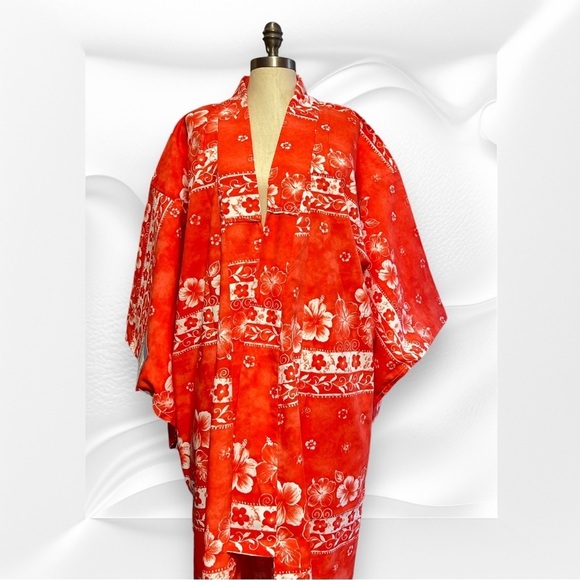 Japanese Yukata Kimono Japanese Women Kimono Robe Hawaiian Hibiscus Spring - Picture 12 of 14